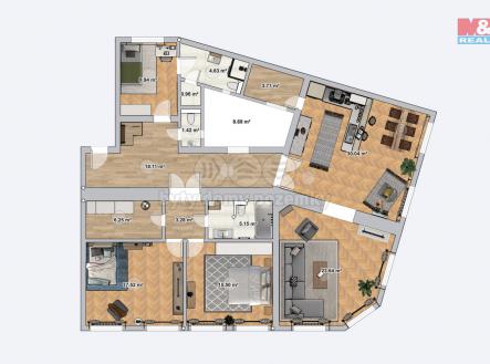 2D půdorys nový stav.png | Prodej bytu, 5+kk, 153 m²