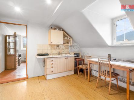 Kuchyně s obytnou částí bytu. | Prodej bytu, 1+1, 29 m²