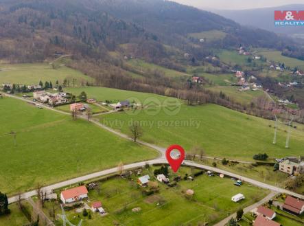 Dron 3 vyznaceni.jpg | Prodej - pozemek, zahrada, 1 390 m²