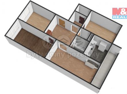 Půdorys 3D | Prodej bytu, 4+1, 78 m²