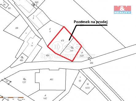 Katastrální mapa | Prodej - pozemek pro bydlení, 594 m²