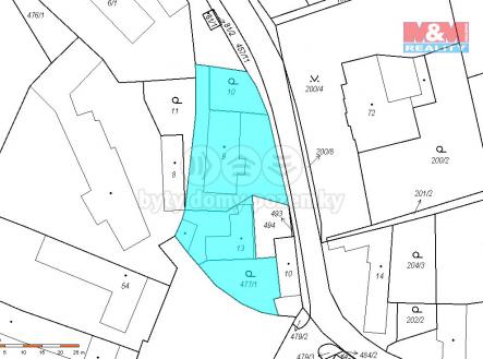 Katastrální mapa | Prodej - pozemek pro bydlení, 1 266 m²