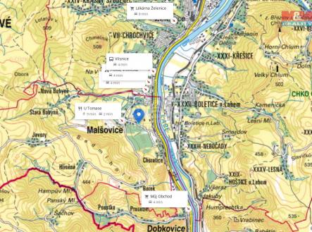 Mapa okolí.jpeg | Prodej - pozemek pro bydlení, 1 308 m²