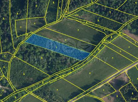 katastrální mapa | Prodej - pozemek, les, 4 932 m²