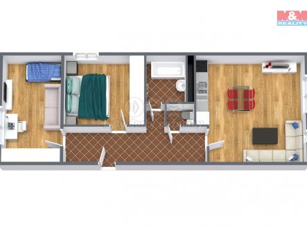 3D-FloorPlan.jpg | Prodej bytu, 3+kk, 70 m²