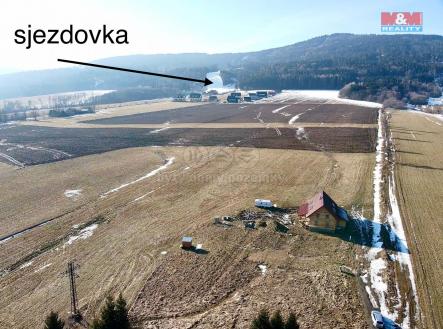 pohled z dronu na pozemek | Prodej - pozemek pro bydlení, 1 000 m²