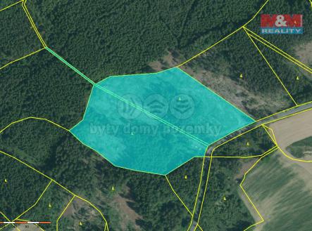 Prodej - pozemek, les, 34 776 m²