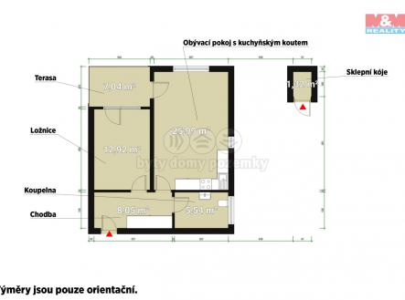 Půdorys (3).jpg | Prodej bytu, 2+kk, 58 m²