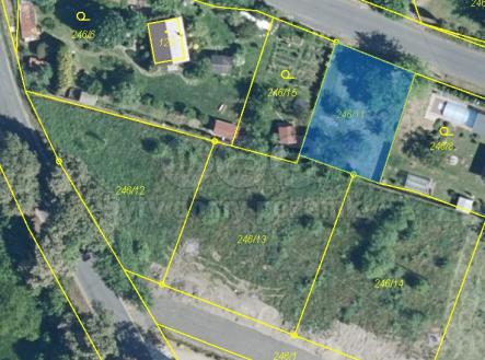sadov pozemek katastr mapa 2.jpg | Prodej - pozemek pro bydlení, 400 m²