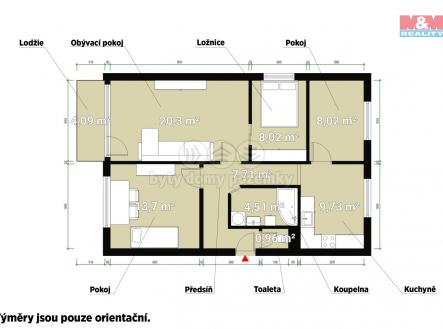Prodej bytu, 4+1, 73 m²