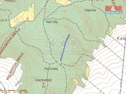 katastrální mapka Drásov les.jpg | Prodej - pozemek, les, 7 489 m²