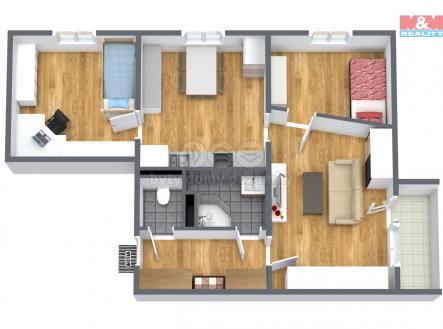 3D-FloorPlan.jpg | Prodej bytu, 3+1, 58 m²