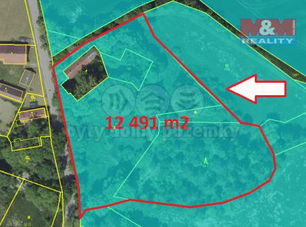 mapka hostkovice rd.png | Prodej - pozemek pro bydlení, 12 491 m²