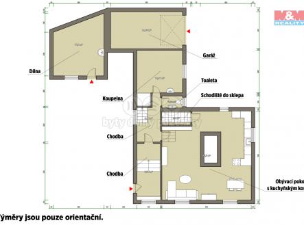 půdorys - spodní patro + vedlejší prostory.jpg | Pronájem - dům/vila, 268 m²