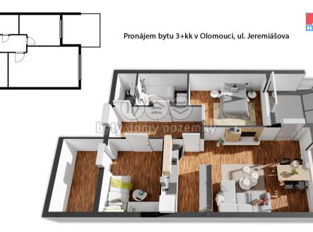 Pronájem bytu, 2+kk, 66 m²