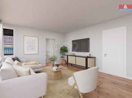 Vizualizace obývacího pokoje | Prodej - dům/vila, 112 m²