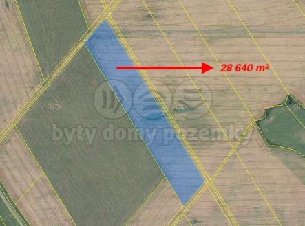 Prodej - pozemek, zemědělská půda, 28 640 m²