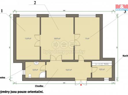 Pronájem bytu, 3+1, 82 m²