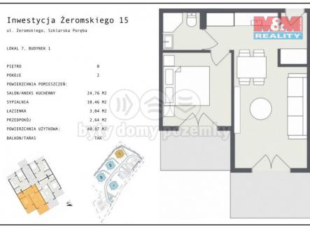 pudorys 7..jpg | Prodej bytu, 2+kk, 41 m²