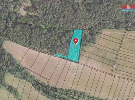 Prodej - pozemek, les, 3 615 m²