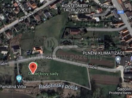 Parcela Tachlovice Dědečkovy sady.jpg | Prodej - pozemek, zemědělská půda, 5 014 m²