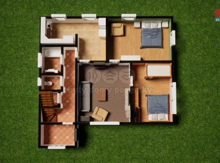 Půdorys 1NP | Prodej - dům/vila, 135 m²