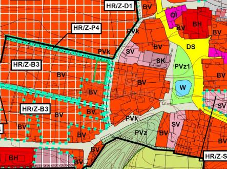 Územní plán - hlavní výkres vlevo.jpg | Prodej - pozemek pro bydlení, 975 m²