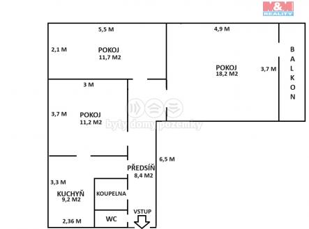 PŮDORYS.png | Prodej bytu, 3+1, 62 m²