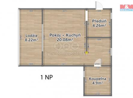 Rozmery 1 NP.jpg | Prodej - chata/rekreační objekt, 70 m²