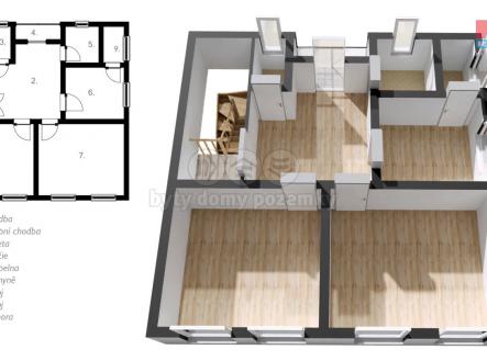 Půdorys 1 NP | Prodej bytu, 3+1, 89 m²