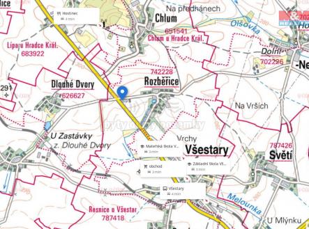 Mapa_okoli | Prodej - pozemek pro bydlení, 750 m²