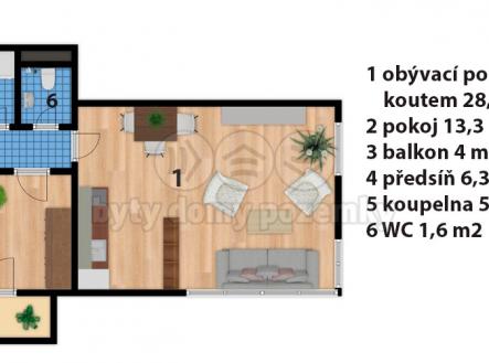 půdorys 2D kopie.jpg | Prodej bytu, 2+kk, 55 m²