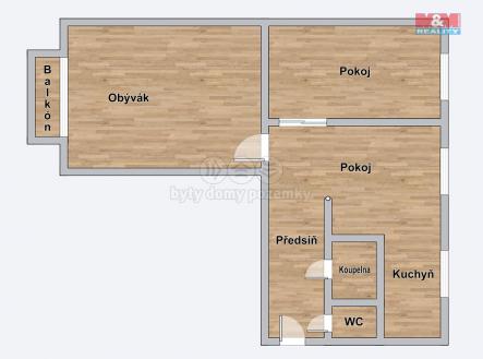 půdorys Havířov.jpg | Prodej bytu, 3+1, 64 m²