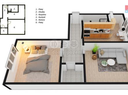 půdorys_IPPAVLOVA (1).jpg | Pronájem bytu, 2+1, 58 m²