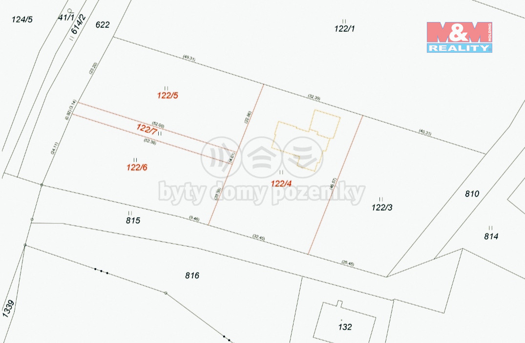 Možnost rozparcelování na více stavebních parcel