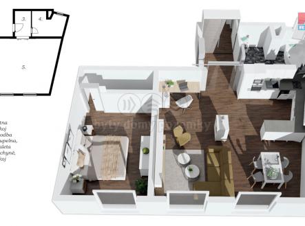 půdorys | Prodej bytu, 2+kk, 62 m²