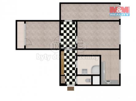 Půdorys 2D Pod Stadionem.jpg | Pronájem bytu, 3+1, 65 m²