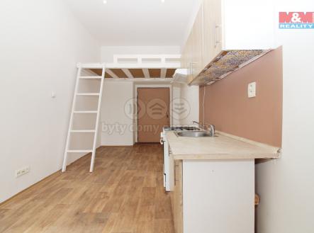 Obývací pokoj + KK | Pronájem bytu, 1+kk, 23 m²