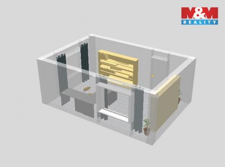 3D | Pronájem - kanceláře, 29 m²