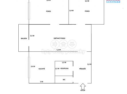 PŮDORYS.png | Prodej bytu, 3+1, 64 m²