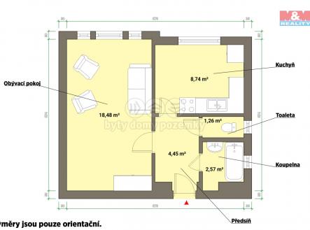 pudorys.jpg | Prodej bytu, 1+1, 34 m²