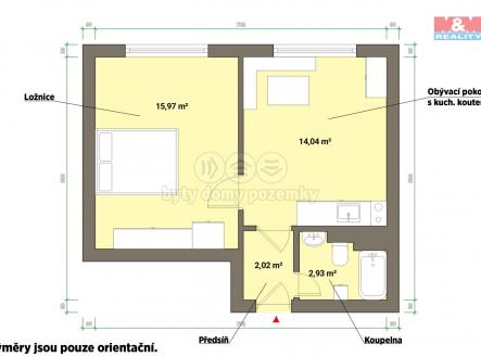 pudorys.jpg | Pronájem bytu, 1+1, 33 m²