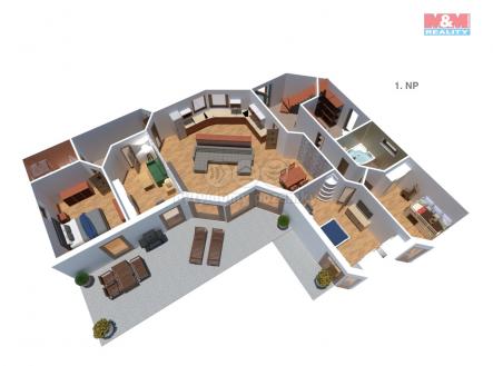 886661 - Prodej rodinného domu, 250 m², Ondřejov, ul. Výstavní | Prodej - dům/vila, 159 m²