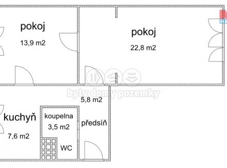 půdorys upravený.jpg | Prodej bytu, 2+1, 54 m²