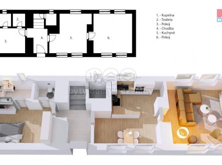 půdorys.jpg | Pronájem bytu, 2+1, 140 m²