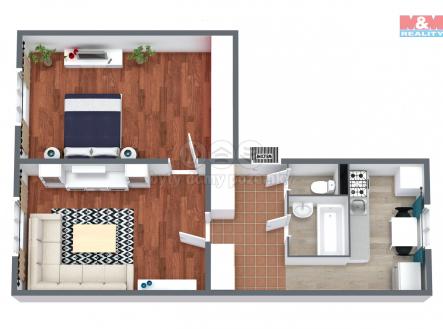 3D Floor Plan.jpg | Prodej bytu, 2+1, 56 m²