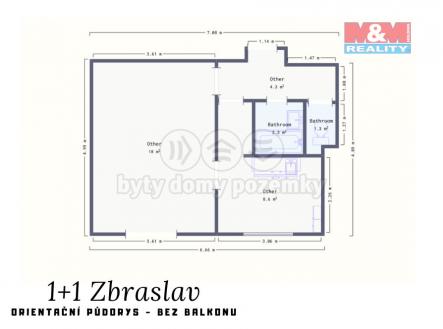 Půdorys.png | Pronájem bytu, 1+1, 35 m²