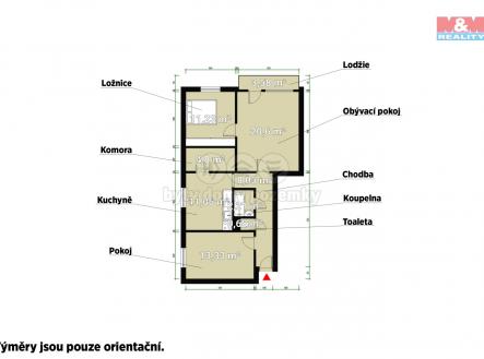 Půdorys.jpg | Pronájem bytu, 3+1, 72 m²