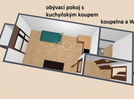 půdorys.jpg | Pronájem bytu, 1+kk, 30 m²