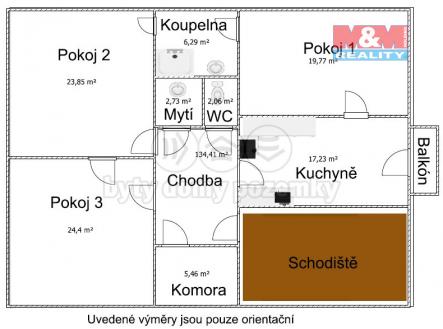 Půdorys.jpg | Pronájem bytu, 3+1, 105 m²